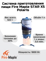 Система приготовления пищи FireMaple STAR X5 Polaris Blue 1