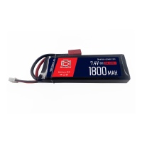 Аккумулятор 7.4V 1800mah (Li-Po) 30C 13,4*35*104 мм, T-разъем (BlueMax)