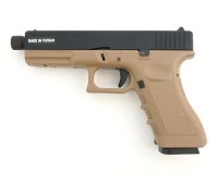 Модель пистолета (KJW) GLOCK GBB G17 TBC.CO2 Tan