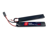 Аккумулятор 7.4V 1500mah (Li-Po) 40С двухлеп. 6,4*19,5*122 мм AUG, G36, М-серия цевье (BlueMax)
