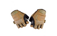 Перчатки (Mechanix) M-PACT Tan, реплика, с обрезанными пальцами