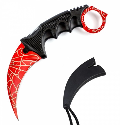 Нож нескладной Патриот PT-TRK05 (керамбит, кровавая паутина) - Магазин снаряжения для активного отдыха «Адреналин спорт».