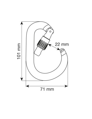 Карабин CAMP Nimbus Lock, Gun metal/Blue24
