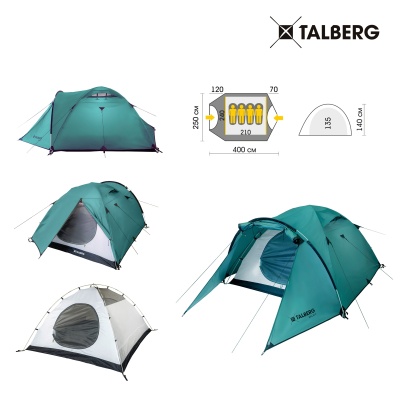Палатка Talberg MALM 4 green2