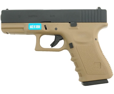 Модель пистолета (WE) GLOCK G19 (Tan)