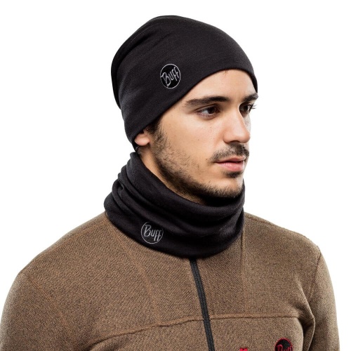 Бандана Buff Heavyweight Merino Wool Solid Black3