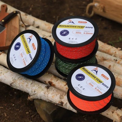 Шнур туристический ADR Reflective rope 6 мм, 30 м (red) светоотражающий28