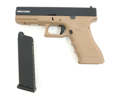 Модель пистолета (KJW) GLOCK G17 GAS Tan
