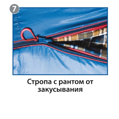 Спальный мешок BTrace Mega (серый/синий) правый19