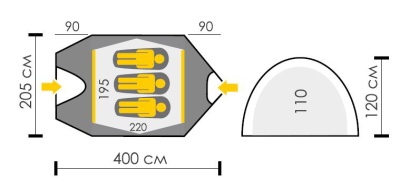 Палатка Talberg PEAK PRO 3 green26