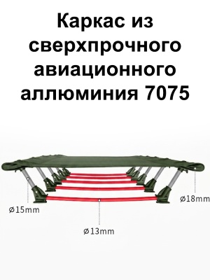 Раскладушка кемпинговая ADR Camping Light, Olive 3