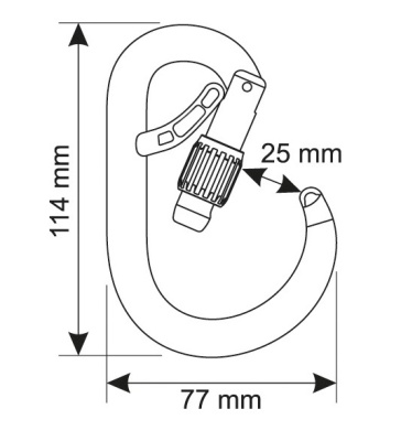 Карабин CAMP Core Belay Lock, Gun metal26