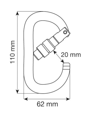 Карабин CAMP Oval XL Lock, Black21