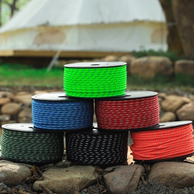 Шнур туристический ADR Reflective rope 6 мм, 30 м (green) светоотражающий27
