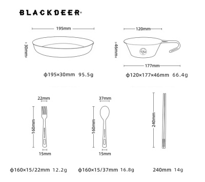 Миска с ручкой BlackDeer Yi Titanium Bowl 32025