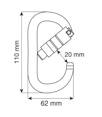 Карабин CAMP Oval XL 2Lock3