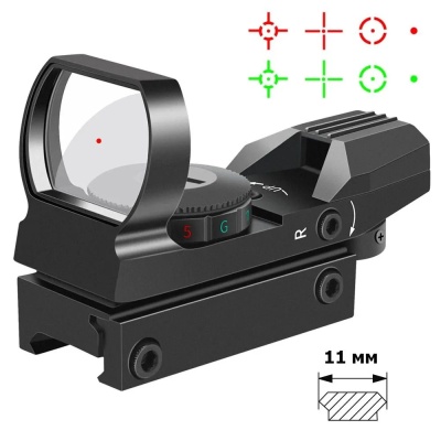 Прицел коллиматорный Gamo 1х22х33 Red, green dot reflex sight Black