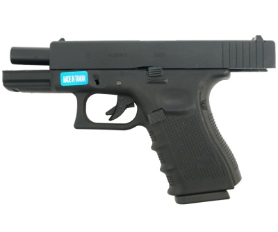 Модель пистолета (WE) GLOCK-19 gen4 Black металл слайд, сменные насадки