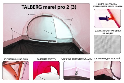 Палатка Talberg MAREL 2 PRO Red3
