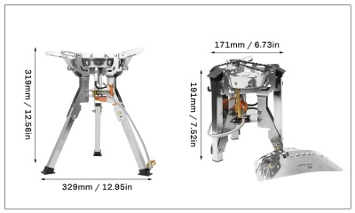 Горелка газовая Fire Maple FAMILY NEW c системой ППТ и ветрозащитой FMS-108N24