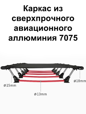 Раскладушка кемпинговая ADR Camping Light, Black 3