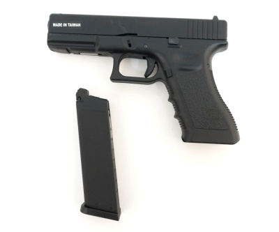 Модель пистолета (KJW) GLOCK G17 GAS Black
