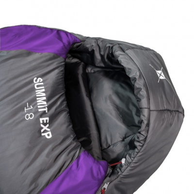 Спальный мешок Talberg SUMMIT EXP (-18) grey/violet, правый21