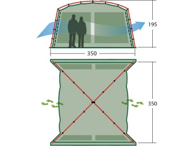 Палатка Alexika CHINA HOUSE ALU зеленый 9159.01016,6