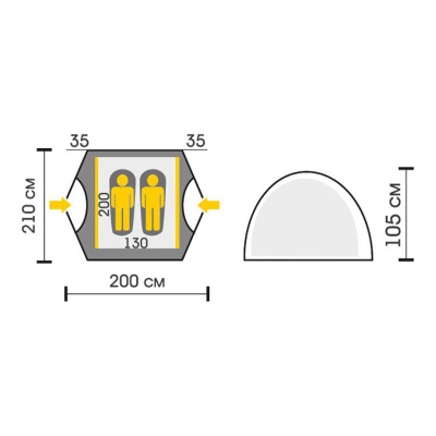 Палатка Talberg GAZA 2 green2