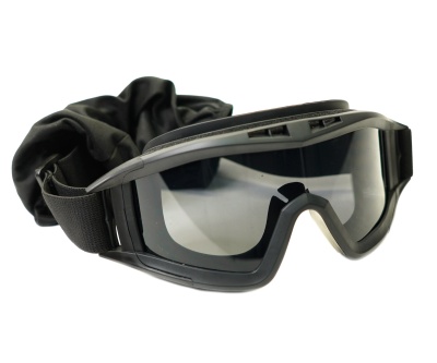 Очки защитные Airsoft Desert Locust Style 3 сменные линзы PC Black