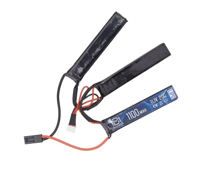 Аккумулятор 11.1V 1100mah  (Li-Po) 20С трехлепестковый 5,2*21*102 мм (BlueMax)21