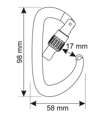 Карабин CAMP Orbit Lock, Gun metal4
