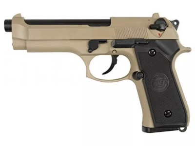 Модель пистолета WE M003-GAS Beretta M92F Tan