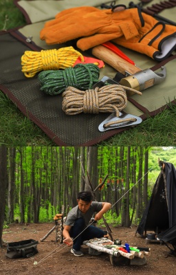 Шнур туристический ADR Reflective rope 6 мм, 30 м (green) светоотражающий26