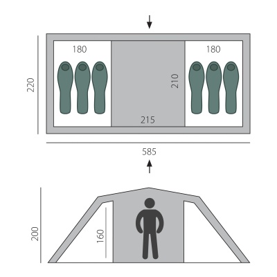 Палатка BTrace Ruswell 6 (зеленая_3