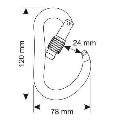 Карабин CAMP Atom Lock, Black22