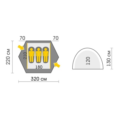 Палатка Talberg SPACE PRO 3 RED1