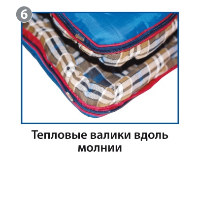 Спальный мешок BTrace Mega (серый/синий) правый18