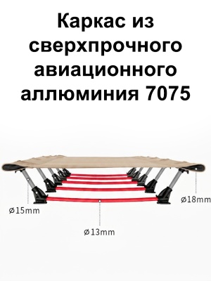 Раскладушка кемпинговая ADR Camping Light, Beige 3