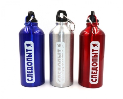Бутылка Следопыт алюминий, с карабином 400 мл - Магазин снаряжения для активного отдыха «Адреналин спорт».