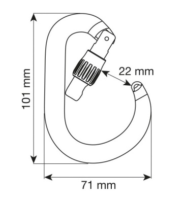 Карабин CAMP Nimbus Lock, Gun metal31