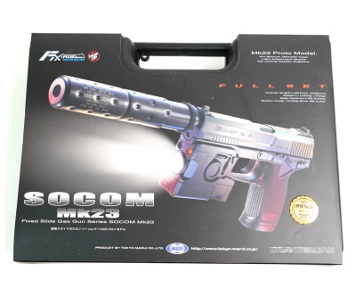Модель пистолета Tokyo Marui MK23 SOCOM GNB Black (такт.фонарь, кейс, модератор)