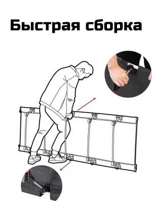 Раскладушка кемпинговая ADR Camping Light, Black 4