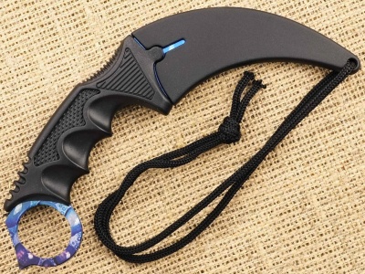 Нож нескладной CSGO HCS-6 (керамбит, ледяные капли) - Магазин снаряжения для активного отдыха «Адреналин спорт».