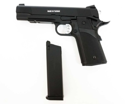 Модель пистолета пневм  (KJW) KP-05.GAS Colt M1911 GBB Hi-Capa 6 Black