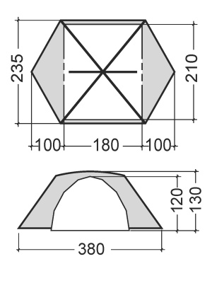 Палатка BASK BONZER 3 зеленая2