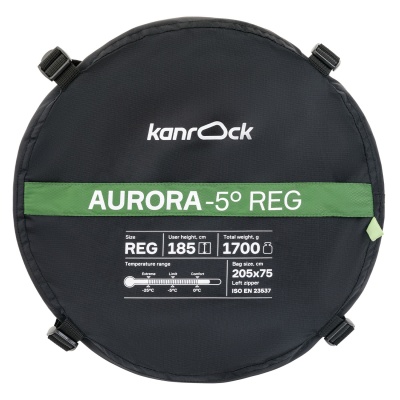Спальный мешок Kanrock Aurora -5 (regular, green) правый33