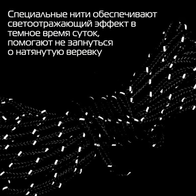 Шнур туристический ADR Reflective rope 6 мм, 30 м (red) светоотражающий25