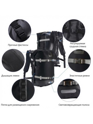 Герморюкзак ADR Kayaking DryPack 55 (black)02