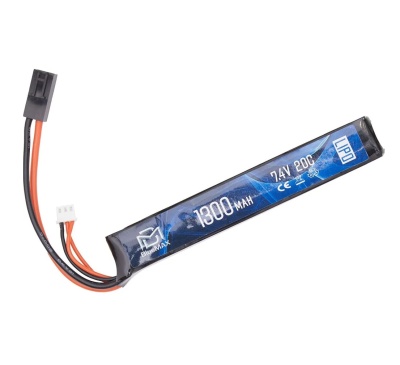 Аккумулятор 7.4V 1300mah (Li-Po) 20C stick 13.5*21*128 мм приклад весло, под крышку (BlueMax)21